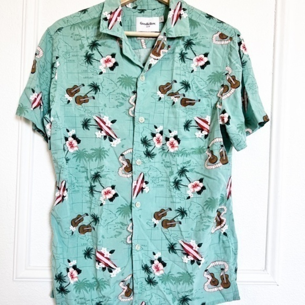 Men’s tropical print Hawaiian Shirt Small
